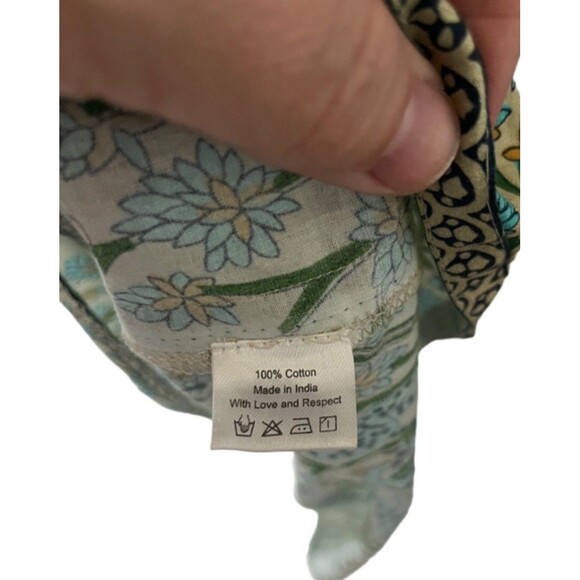 La Plage 100% Cotton V Neck Novelty Giraffe Bird Print Midi Dress - Picture 9 of 9